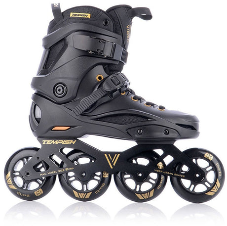 Tempish viber l.e. 90 Inline-Skates für Erwachsene – 4 x 90 mm Rollen – Fitness-Speed-Inline-Skates – Schwarzgold – Größe 41