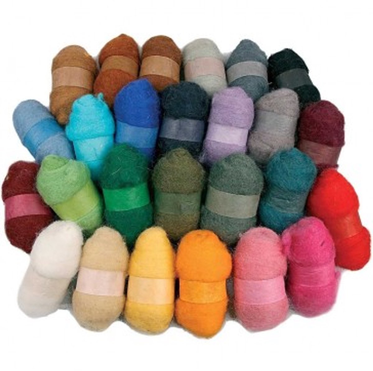 Creativ Company kardierte Wolle 26x25 gr mehrfarbig