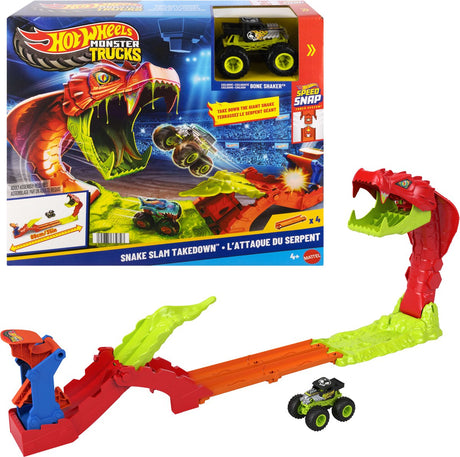 Hot-Wheels-Monstertrucks – Schalte das Schlangen-Spielset aus