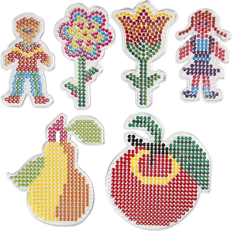 Creativ Company Creotime Grundplatte Bügelperlen Kinder mit Blumen 6 Stück