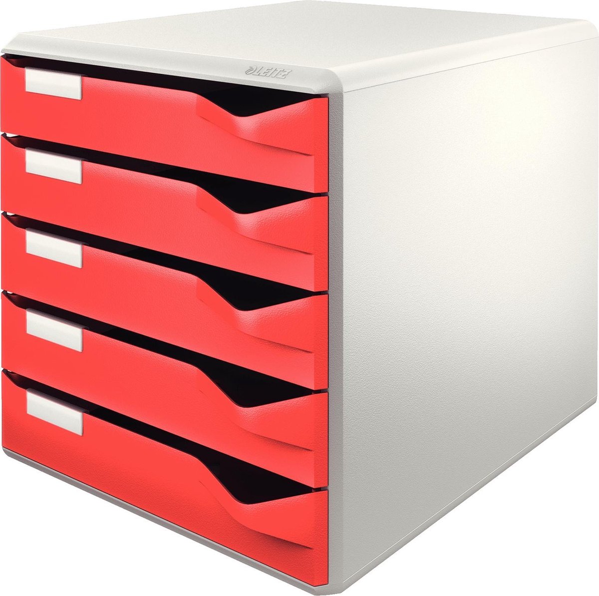 Leitz - Schubladenelement (5 Schubladen) - Weiß Rot