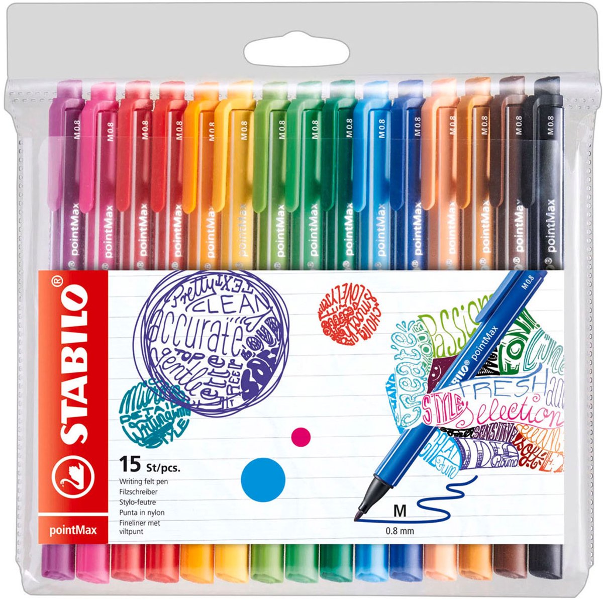 Stabilo pointmax fineliners - 15dlg.