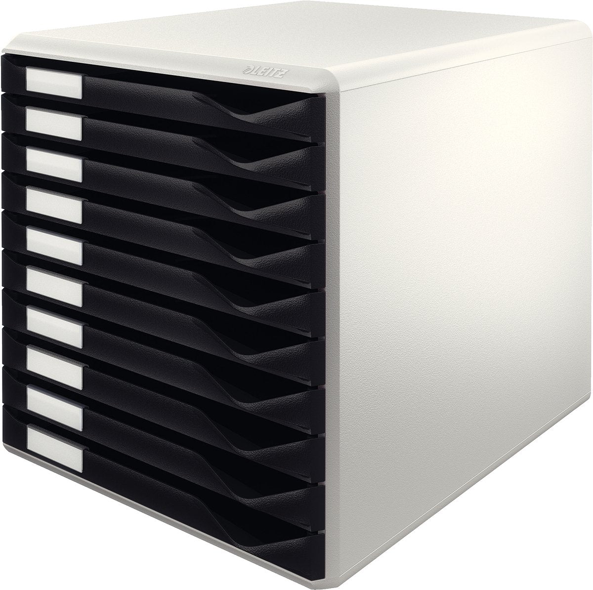 Leitz Schubladenelement mit 10 Schubladen – Weiß Schwarz