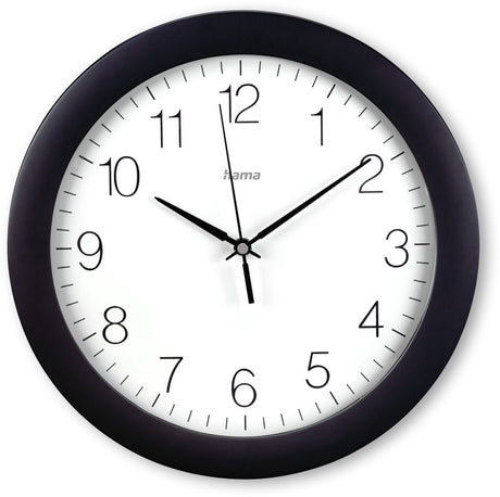 Hama Wanduhr - Teneriffa - funkgesteuertes DCF - Schwarz