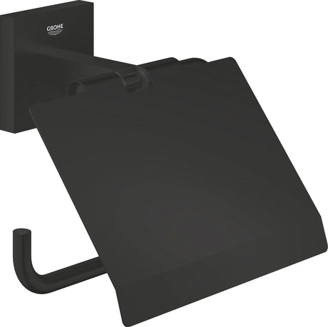 Grohe Quickfix Start Cube Toilettenpapierhalter – mit Deckel – mattschwarz