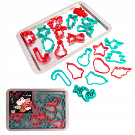 Home-Styling-Ausstechformen mit Weihnachtsbackblech, 22-tlg.