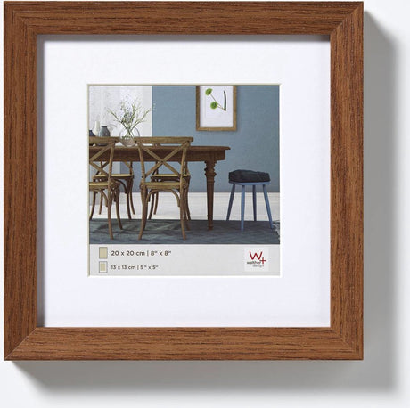 Walther Fiorito – MDF-Holzrahmen – Fotogröße 20 x 20 cm – dunkle Eiche
