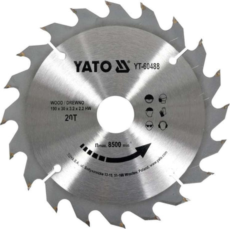 Yato cirkelzaagblad ø185 mm - 18 t - binnendiameter 20 mm