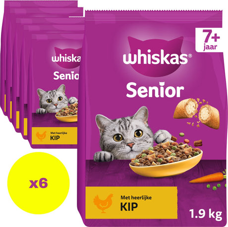 Whiskas 7+ Katzenfutter – Huhn – Beutel 6 x 1,9 kg