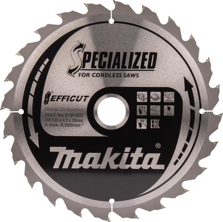 Makita Kreissägeblatt für Holz | effizient | ø 235mm Achsloch 30mm 24t - e-01915