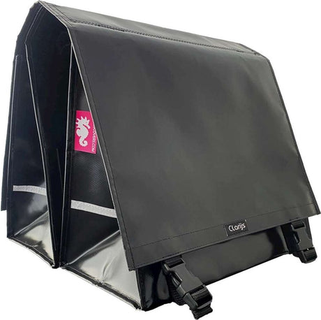Clarijs Fahrradbeutel Doppel XL PVC 46L mit Pause schwarz