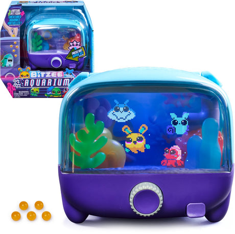 Bitzee - aquarium interactief aquarium met digitale huisdieren - 30 virtuele zeedieren, groot display en led-lampjes