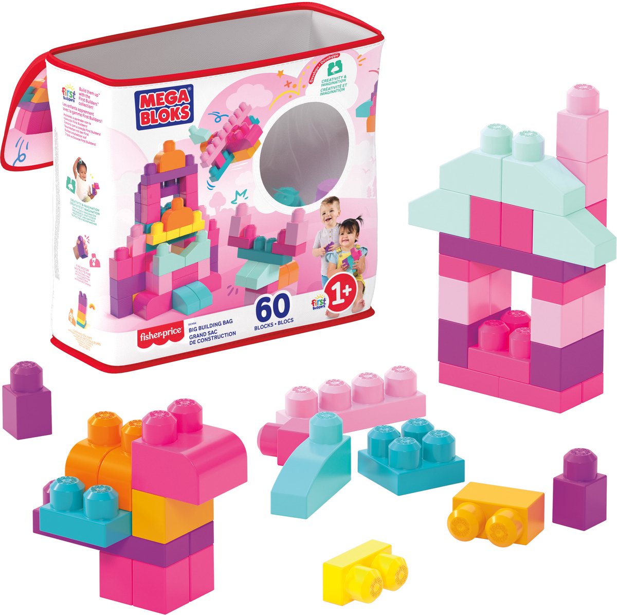 Mega Bloks Pink, 60st.