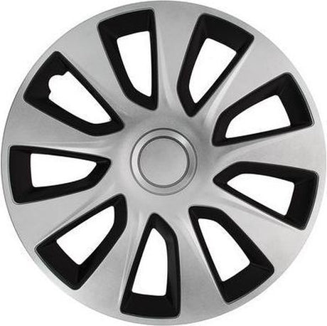 Auto plus Radkappen Washington 15 Zoll ABS Silber Schwarz 4er-Set