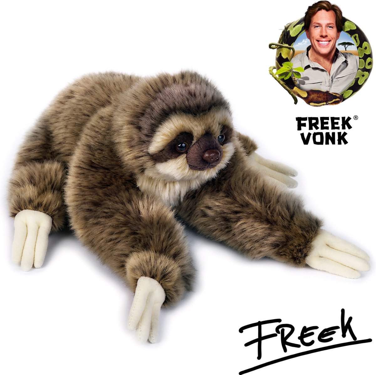 Freek Spark x Bresser Kuscheltiere - Lukas das Faultier - gefüllt mit recyceltem Material