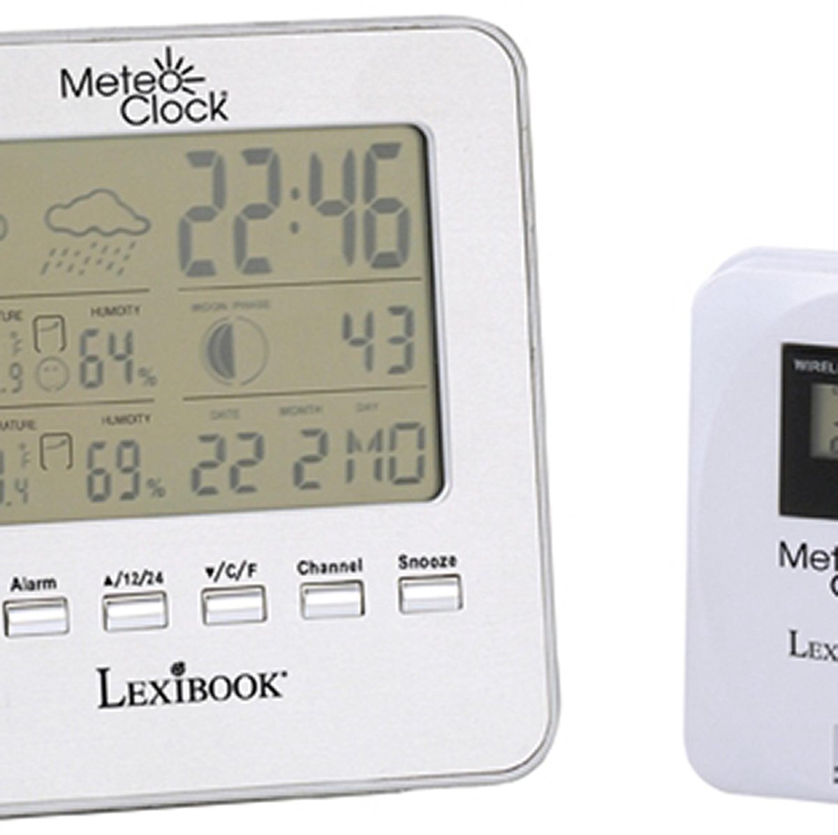 Lexibook Wetterstation meteoclock silber