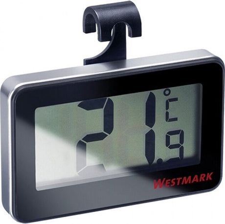 Westmark digitales Kühlschrankthermometer, zum Messen der Temperatur im Raum oder Kühlschrank, Kunststoffglas, silberschwarz, 52152280