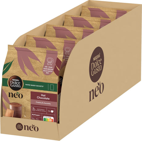 Nescafé Dolce Gusto Neo Beutel heiße Schokolade – 5x 12 Beutel für 12 Tassen Schokoladenmilch
