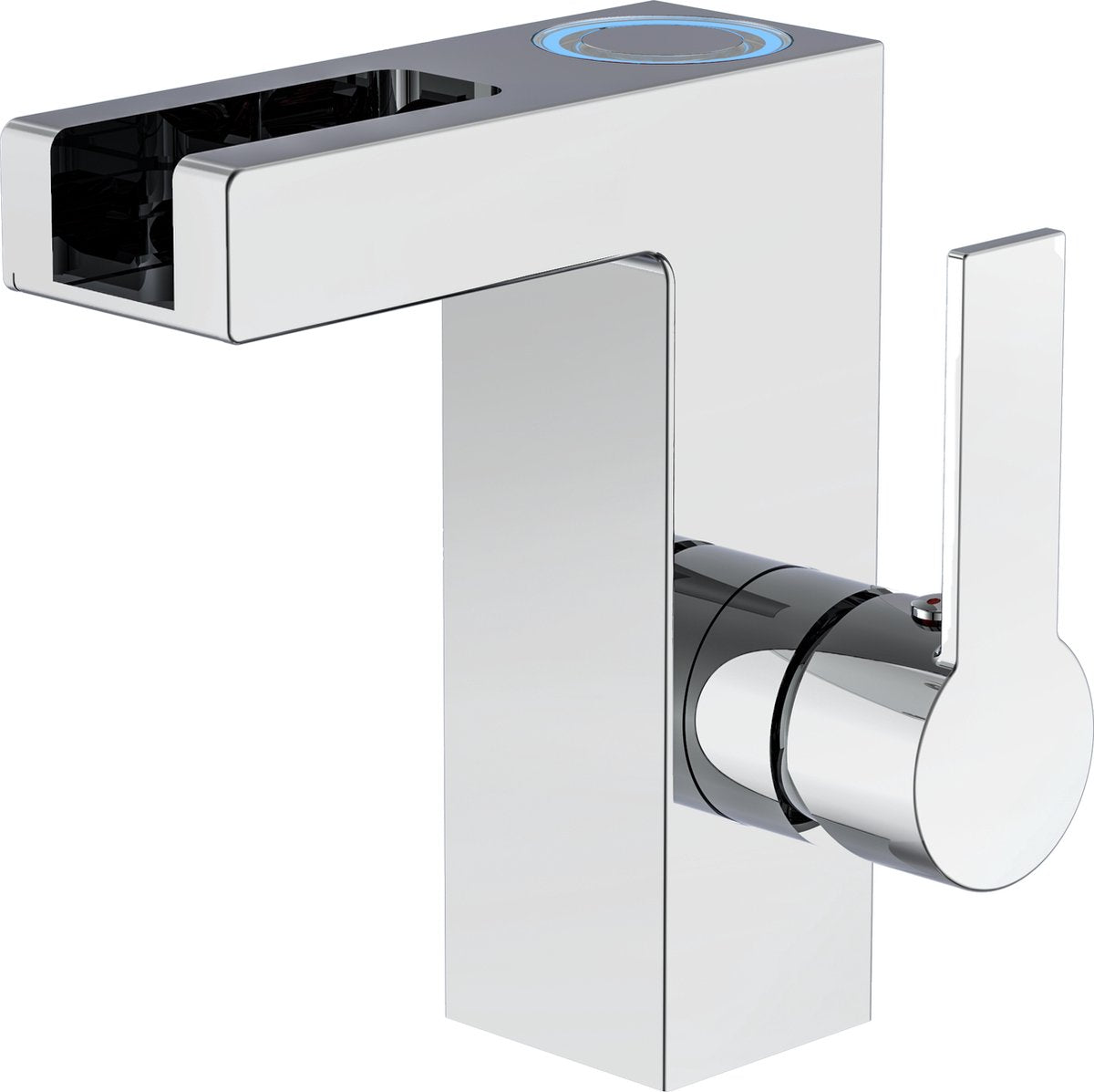 Schütte LED -Sinkmischer mit Wasserfallaufwand Orinoco Chrom