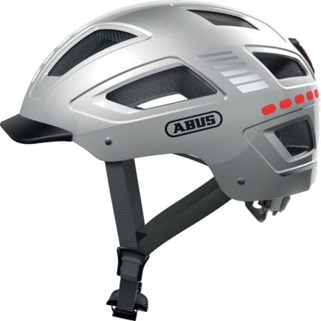 ABUS HELM HYBAN 2.0 LED-Signal Silber M 52-58 cm