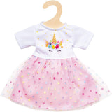 Puppenkleid Einhorn, 28-35 cm