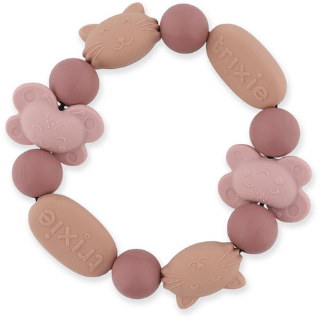 Trixie siliconen bijtring armband mrs. cat mrs. butterfly – sensorisch bijtspeelgoed voor baby's