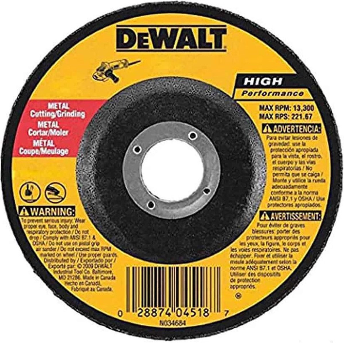Dewalt Zubehör Extreme 2x Schleifscheibe für Metall | 125 x 6,0 x 22,2 mm – dx7941-ae