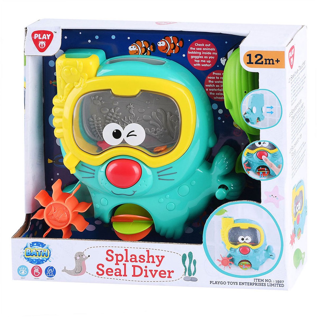 Playgo Badespielzeug Spritzsiegel mit Taucherbrille