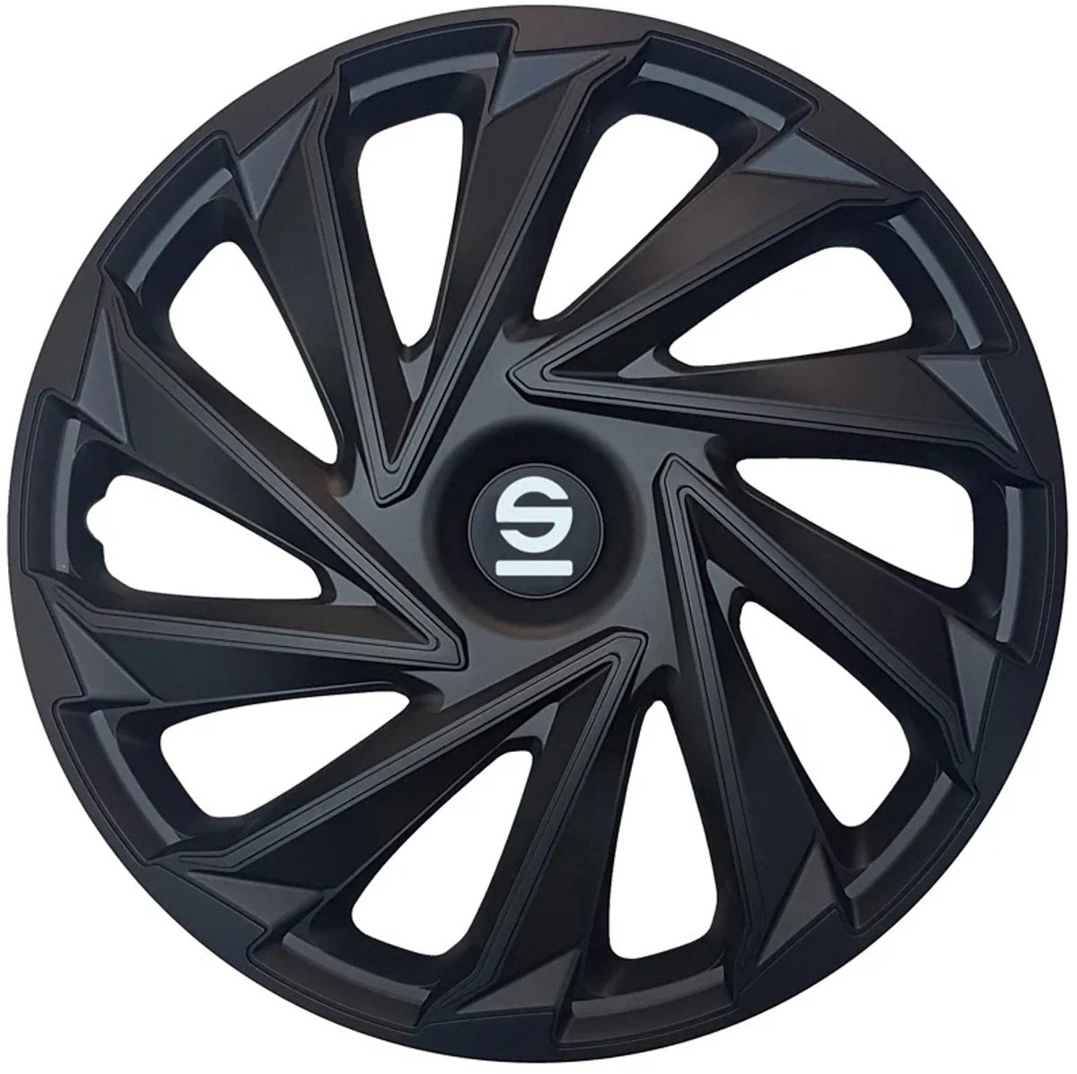 Sparco Hubcaps Varese 14 Zoll schwarzer Set von 4