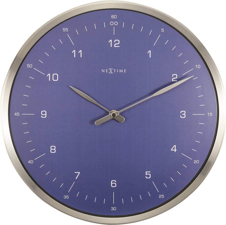 Nexttime 60 Minuten – Wanduhr – 33 cm – Metall – Blau