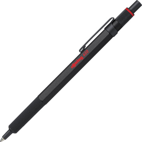 Rotring 600 Kugelschreiber | mittlerer Punkt | schwarze Tinte | schwarzes Gehäuse | nachfüllbar
