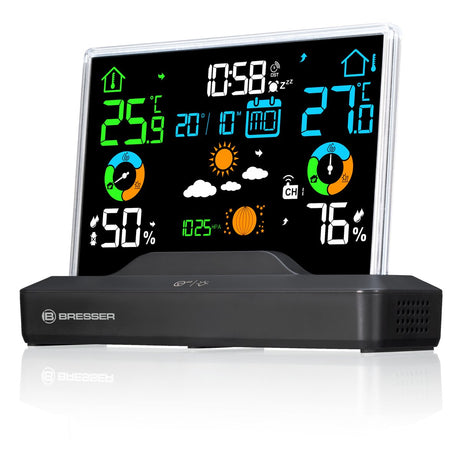 Bresser Wetterstation - Funksensor - Farbbildschirm - randloses Display