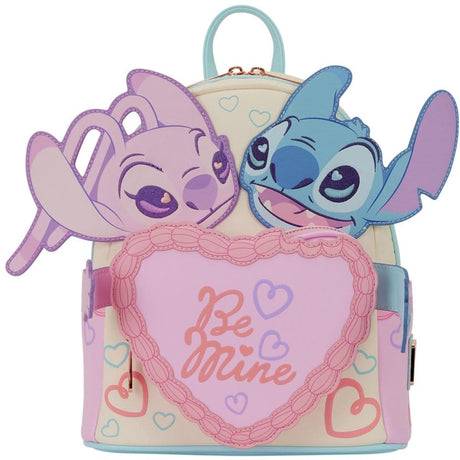 Loungefly Disney Stitch Angel Mini-Rucksack „Be Mine“.