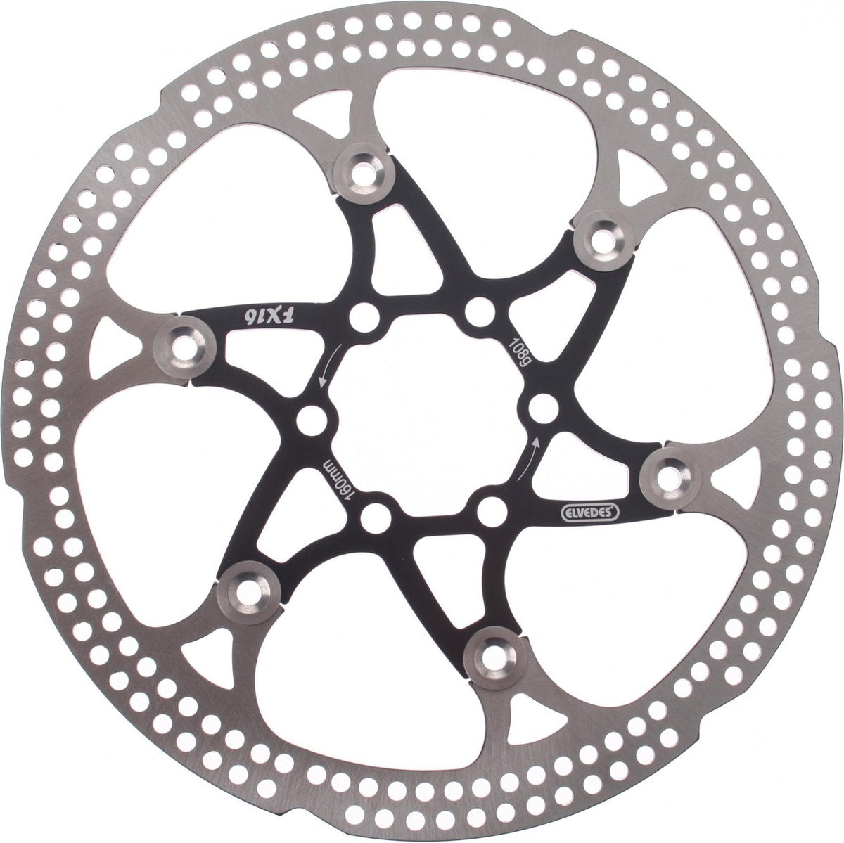 ELVEDES FX Bremsscheibe 160 mm 108gr. Black 2015146