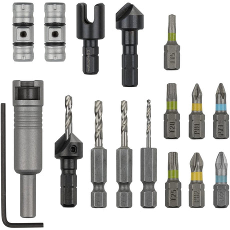 Wolfcraft - Flip-Bit-Set - alles in 1 - 17 Teile - 3086000