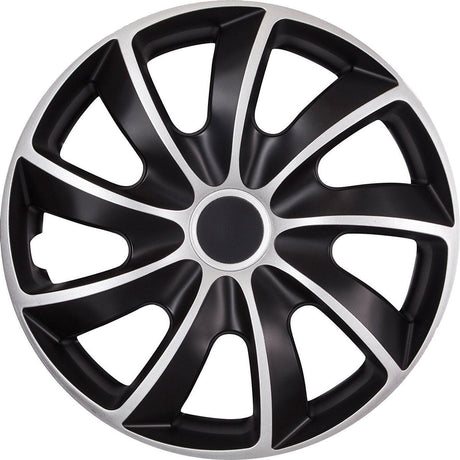 Quad Bicolor CS - Radkappen 15 - Schwarz Silber - 4er-Set!