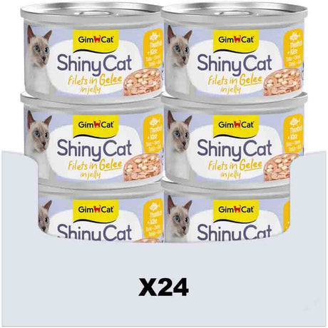Gimcat 24 x 70 g – Shinycat-Filets in Gelee Tonijn + Kaas