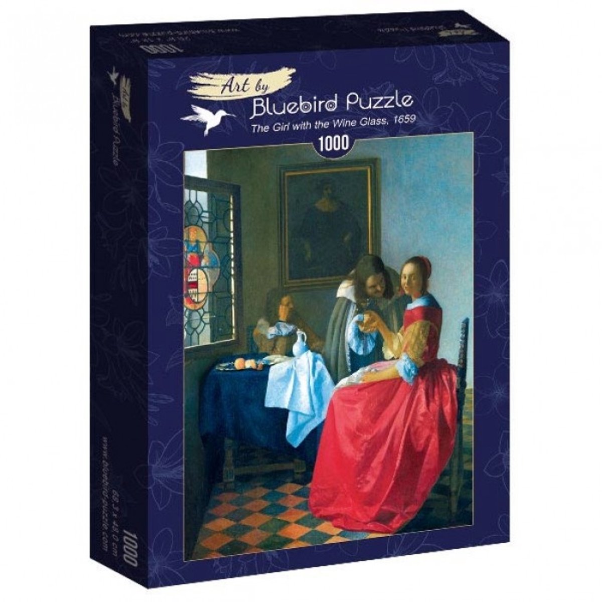 Bluebird puzzle legpuzzel vermeer meisje met het wijnglas 1000 stukjes.