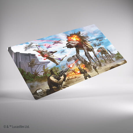 Gamegenic Star Wars Unlimited Spielmatte Battle of Scarif – 610 x 350 mm – Spielmatte für Star Wars: Unlimited –