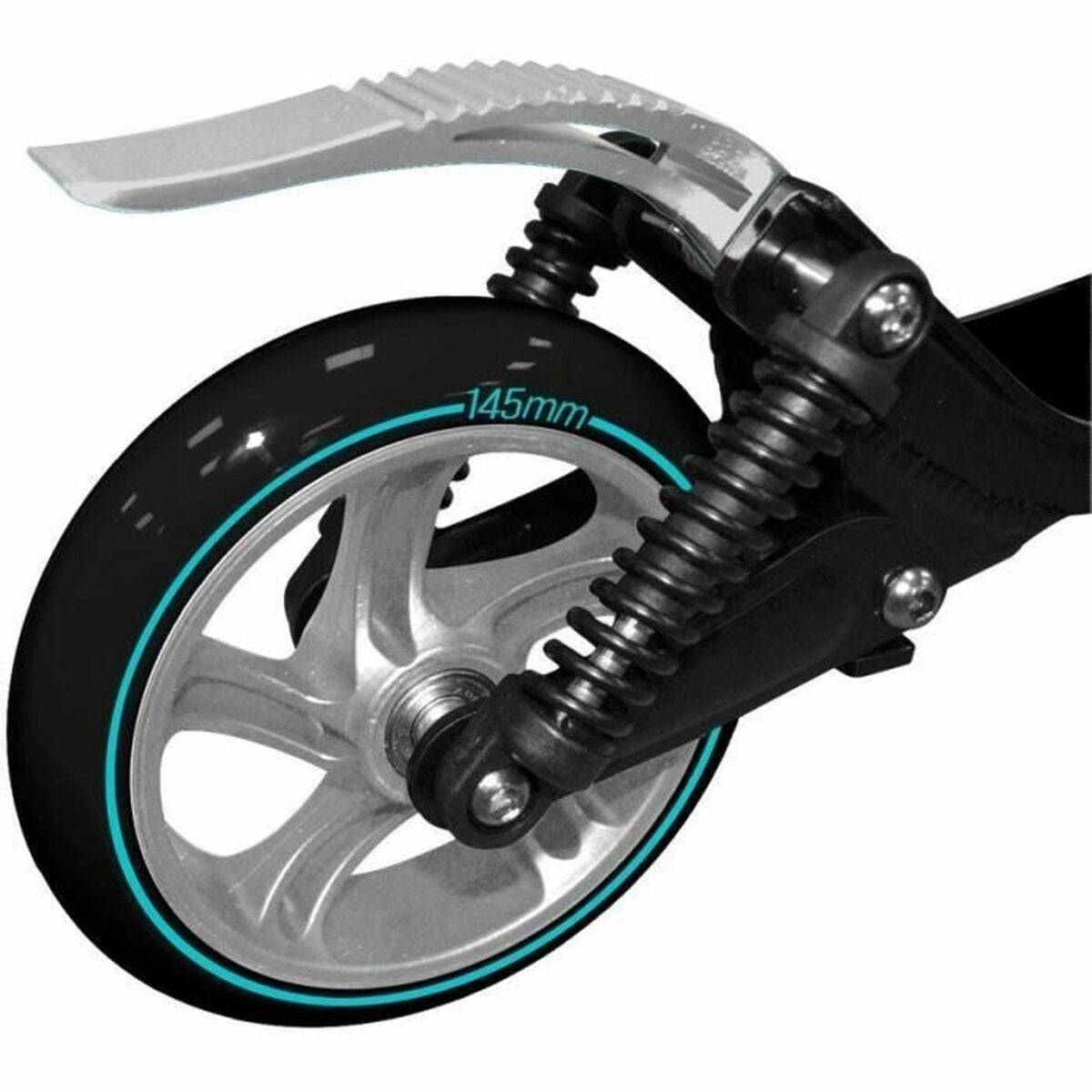 Kufensteuerung, faltbare Doppelfederung, verstellbarer Roller, 145 mm Carbon