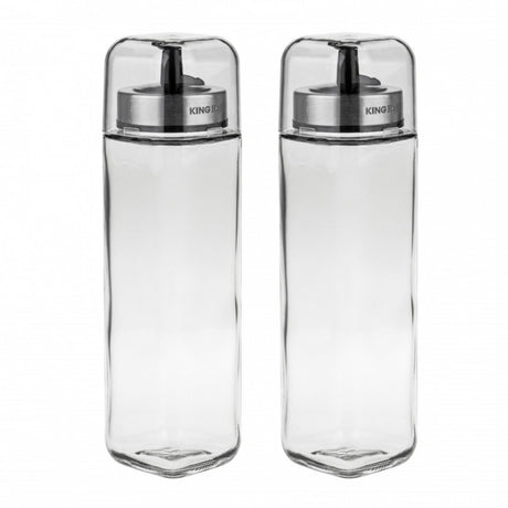 Kinghoff - Flaschenset für Öl und Essig - Glasflaschen - 270 ml - umweltfreundlich