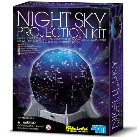 4 m Wissenschaft und Spiele – Gestalten Sie Ihren Sternenhimmel – Projektor – Sonnensystem-Bausatz – Kidzlabs – 8+