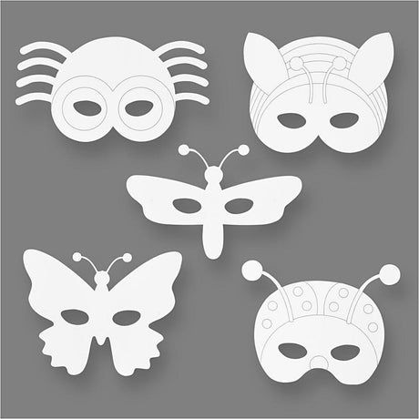 Creotime https: www.cchobby.nl Insektenmasken-h-14-17-cm-w-19-5-23-cm-230-gr-white-16-piece-1-box