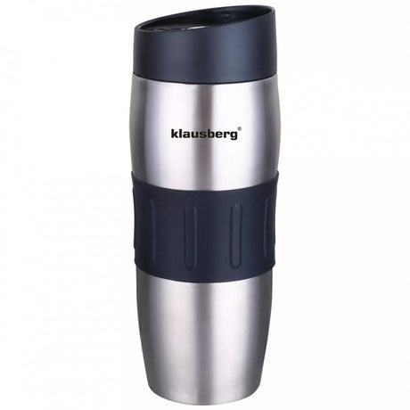 Klausberg Thermobecher 380ml kb-7542 – Isolierbecher aus Edelstahl – Wärmebecher für Getränke – 6 Stunden warm – doppelwandig