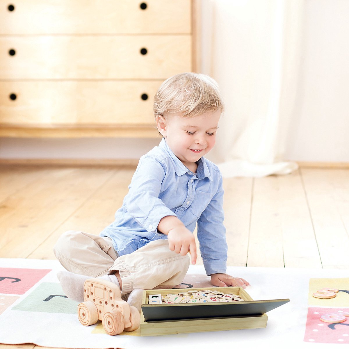 Lexibook Bio-Spielzeuge, die Schule der Mots, zweisprachig, Französisch – Englisch – Spiel und Holz