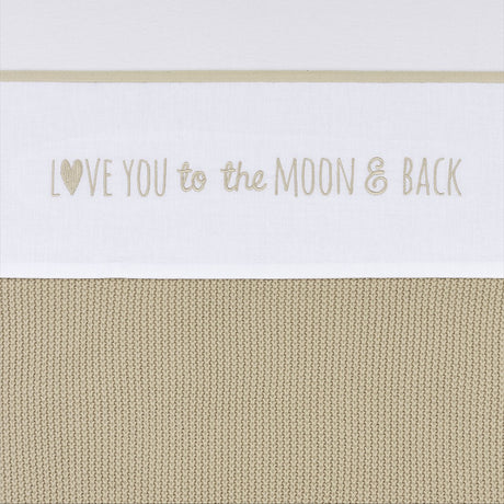 Meyco Baby Love You to the Moon Back Bettlaken – Sand – 75 x 100 cm – 0,3 Tog