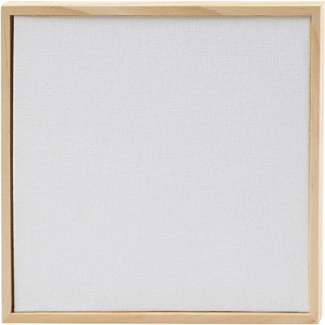 Creativ Company Leinwandpaneel mit Rahmen, Größe 15,8 x 15,8 cm, 280 g, weiß, 10 Stück 1 Karton