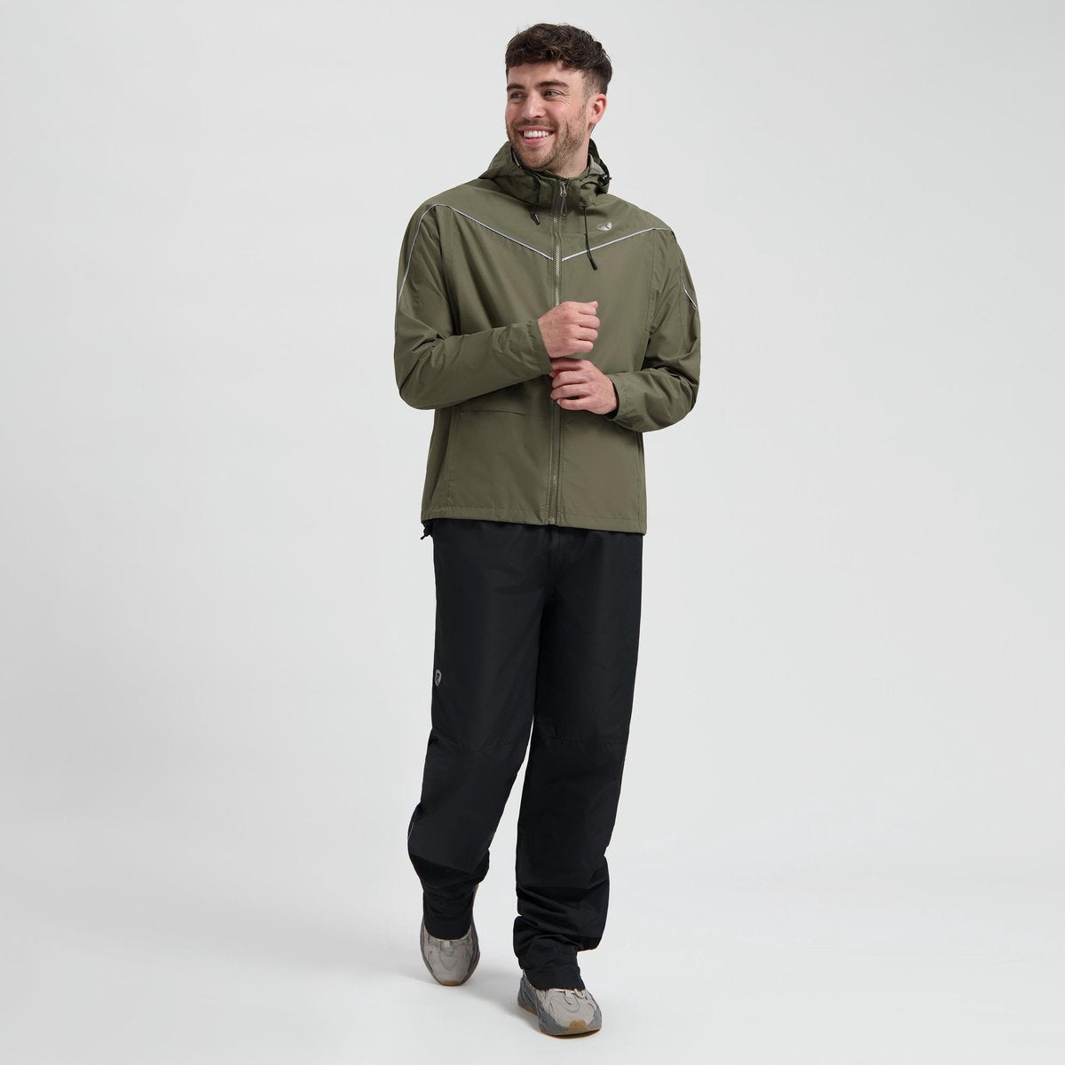 Rogelli commuter essential regenpak - waterdicht - legergroen - s
