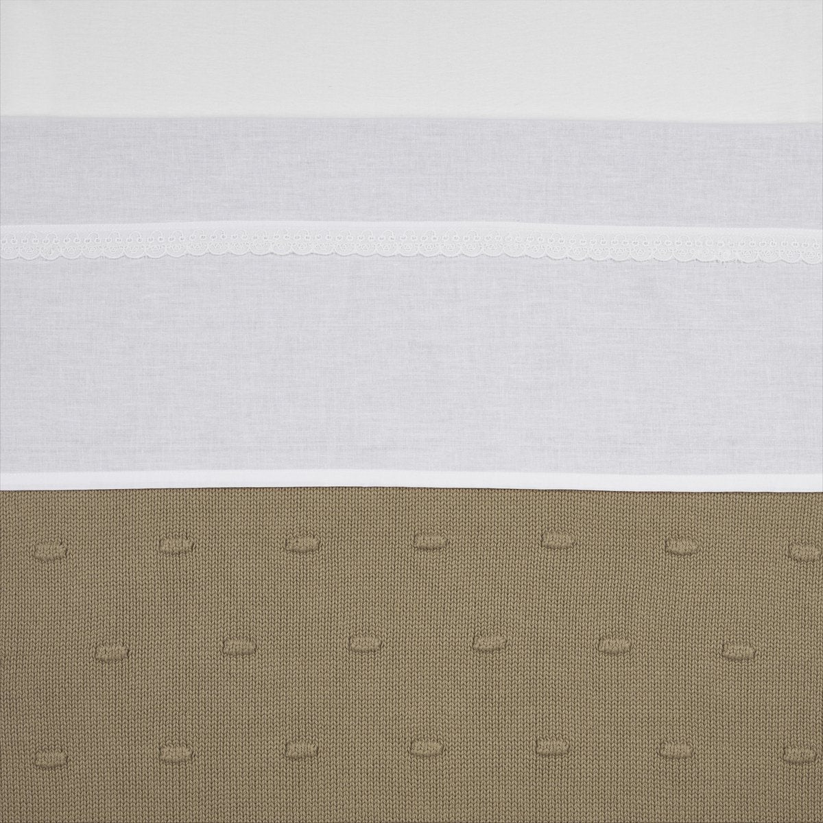 Meyco Baby-Spitzenbettlaken – weiß – 100 x 150 cm – 0,3 tog