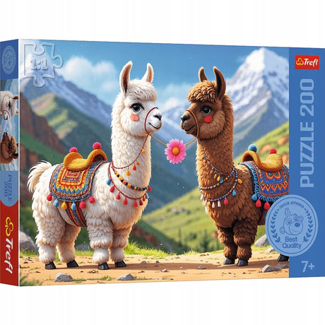 Trefl puzzle trefl kleurrijke lama's puzzel 200 stukjes (7+ jaar)